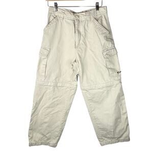 Vintage Vector Directionally Engineered Beige Cargo Zip Away Pants  32 x 30